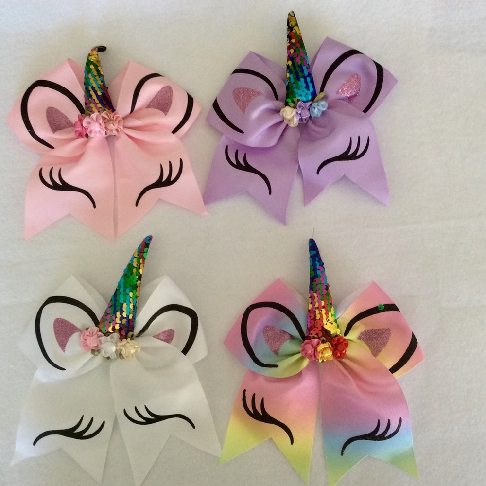 Unicorn 🦄 ponytail hair bow